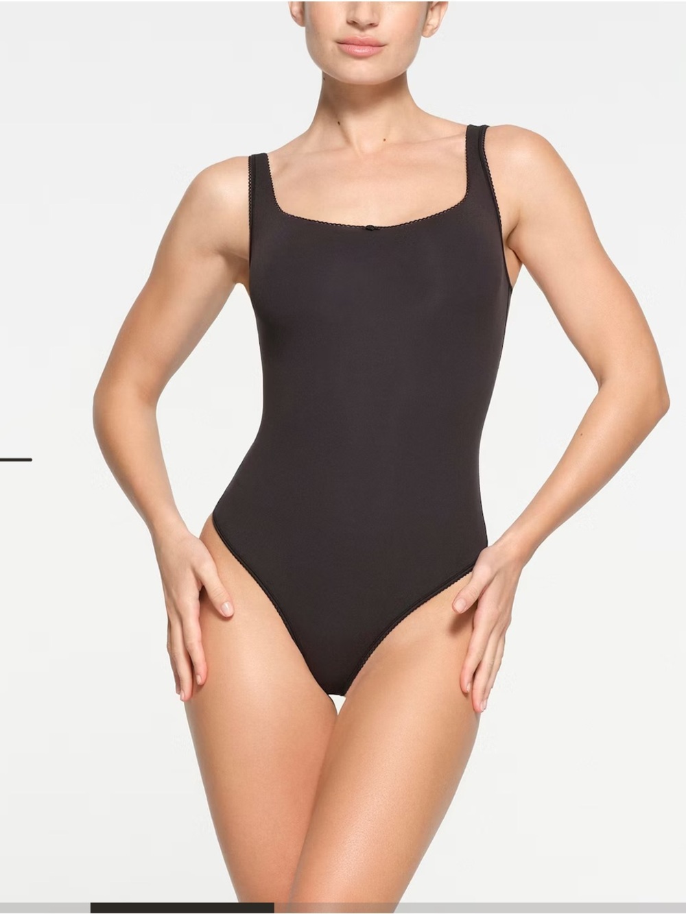 NWOT SKIMS FITS EVERYBODY PICOT SQUARE NECK BODYSUIT | LARGE